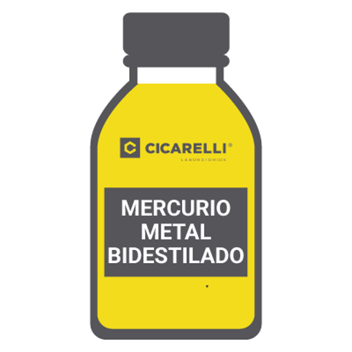 Mercurio Metal Bidestilado Pro-Análisis (ACS) x 100Gr. CAS 7439-97-6