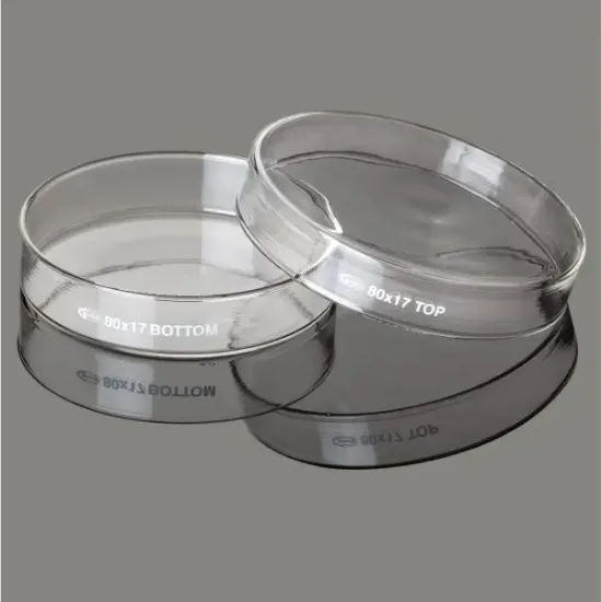 Placa de petri de vidrio borosilicato 3.3 100 x 20 mm