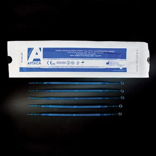 Ansas calibradas 10ul azul estéril individual Aptaca