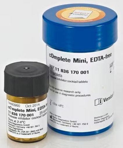 Complete, Mini, conjunto de inhibidores de proteasas sin EDTA x 10 ml