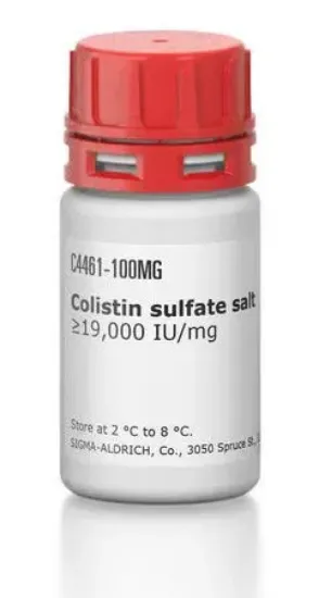 Colistina sulfato ≥19,000 IU/mg x 1mg.