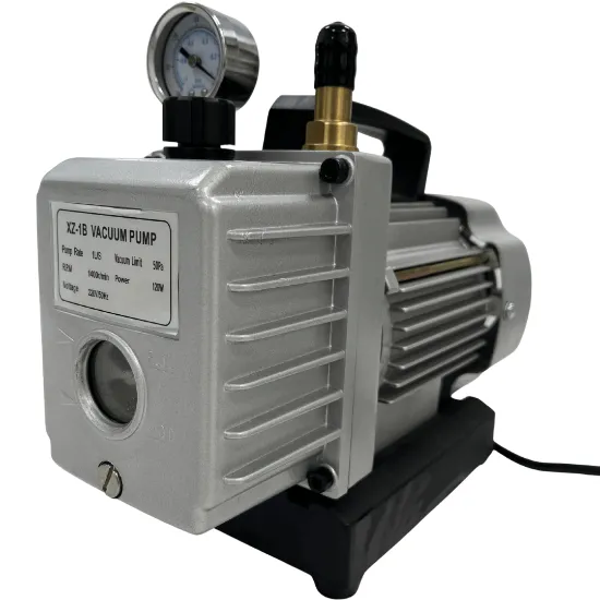 Bomba de vacío, de una etapa, con vacuómetro, tamaño chico