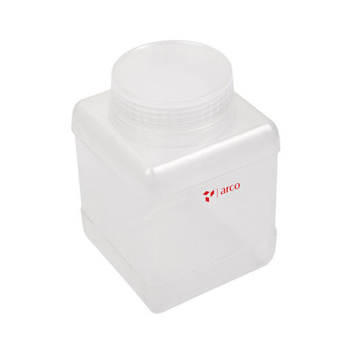 Botella de plástico de almacenamiento cuadradas