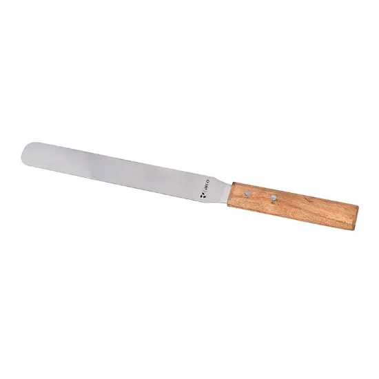 Espátula acero inoxidable con mango de madera