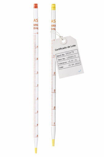 Pipetas de vidrio graduadas tipo serológicas 