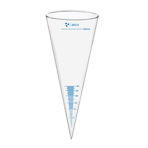 Cono de sedimentación Imhoff de vidrio 454 mm