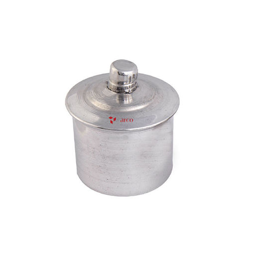 Lampara de alcoholacero inoxidable mecha tejida portamecha metálico y tapa a rosca 100 ml